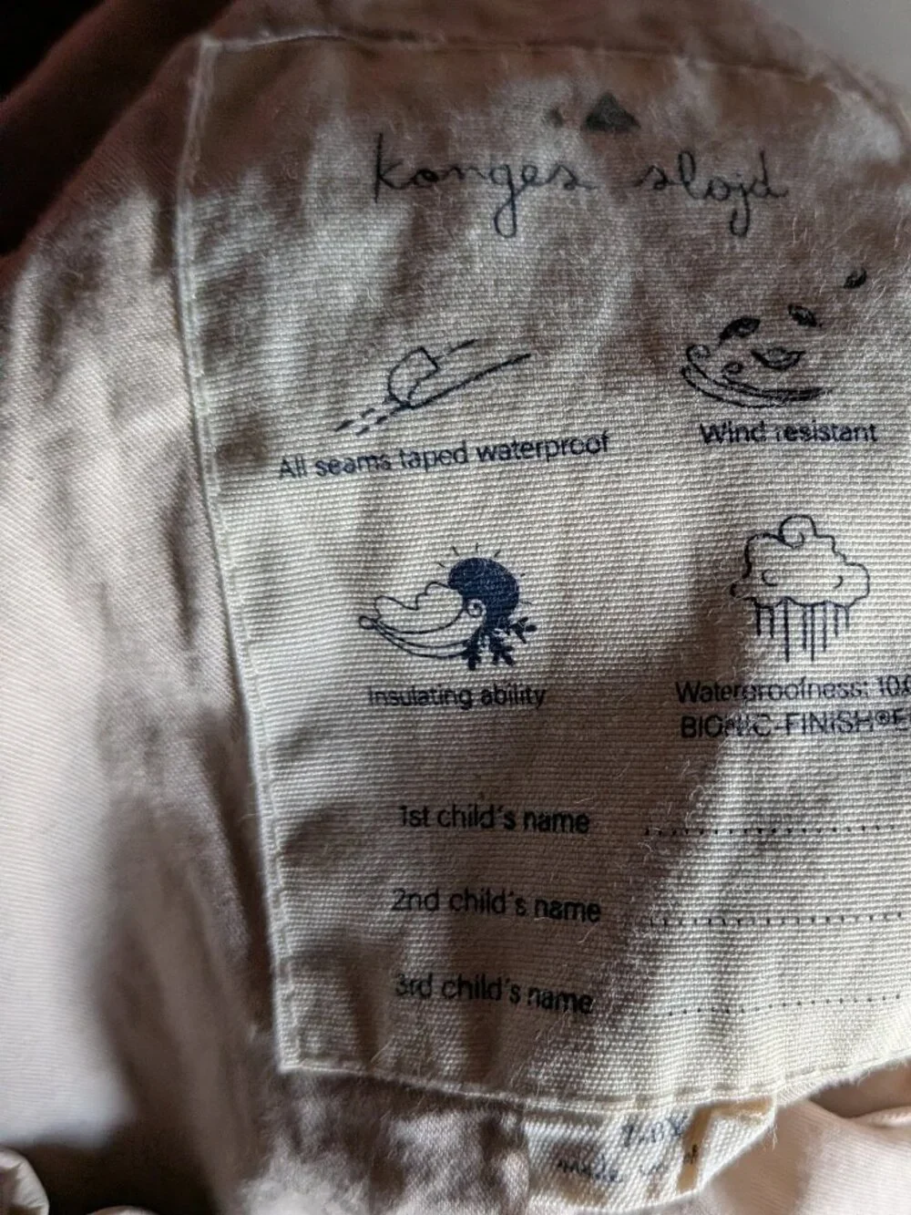 Konges Sløjd Rainy Palme Water-Repellent Pants - rench Oak (Size 7-8Y)